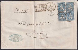 AARAU (DIS.+BUR) vom 13.JUNI 1866 nach Stauffen, seltene ...