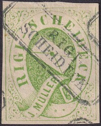 1868, Nr.33 (Postamt Gersau) Rigi Scheideck, sehr gut geschnitten. ...