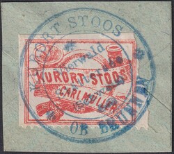 1877, Nr.41 (Stoos, Postamt Brunnen) seltene Verwendung mit blauem ...