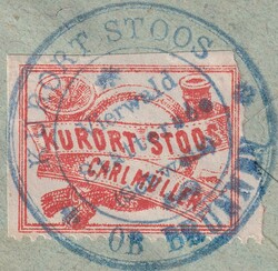 1877, Nr.41 (Stoos, Postamt Brunnen) seltene Verwendung mit blauem ...