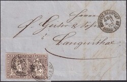 BAHNPOST: Aarau-Bern 1863: Z64 (mit handschriftlichem Datum): 16.NOV ...