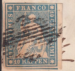 SURSEE 1855 (15.OCT) nach Ballwyl, gut geschnittene 23A (23A3) mit ...