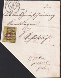 VORAUS-ENTWERTUNG von GOLDBACH (innenseitig ursprünglich aus HASLE, ...