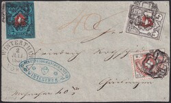 WINTERTHUR 1851 (2.JULI) mit WINTERTHUR (Nr.12), Poste Locale (14I.a) ...