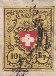 ANDELFINGEN 1852 (13.JAN) nach Schaffhausen, fehlerfreie ...