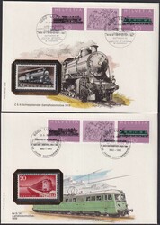 EISENBAHNEN 1947+1982: fünf Briefe mit Nr.277-280 auf FDCs ...