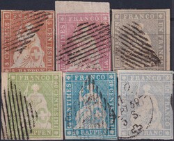 1854-1863, Strubel-Sammlung, meist ausgesuchte Qualität auf zwei ...