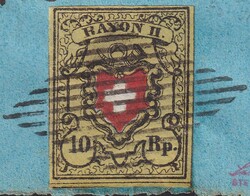 PORRENTRUY 1852 (1.MAI) nach AUX BOIS, RII T.20 A2-RU mit sehr gutem ...