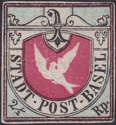 BASLER TAUBE, Nr.8, erstklassige Fälschung, welche im Werk von ...