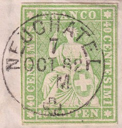 NEUCHÂTEL 1862 nach LE HAVRE (Frankreich). 26G (26B4.a ...