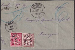 TENNWYL (Zwergstempel), Nr.60A+61A auf nicht ganz vollständigem ...