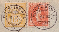 WÖLFLINSWYL (AG) nach ZEIHEN 1889 (9.JAN), 63A+66A ...