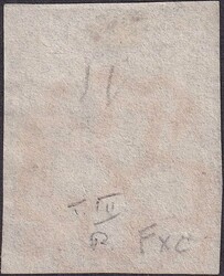 ZÜRICH 4, 1W (Type III) breitrandige Marke mit zentrischer Roter ...