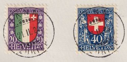 1923, J25-J28 auf Luder (Edelmann)-Satzbrief, sauber mit Vollstempel ...