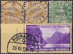 RIGI-Kaltbad 1876-1938, Paar: 63A im Paar (15c gelb, Ziffermuster), ...