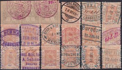 BERN, 20 Stempelmarken 1880-1898, Marken in ausgesuchter Erhaltung ...