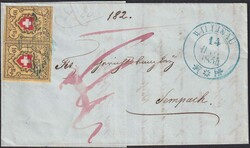 WILLISAU 1854 (14.April) nach Sempach, RII: T.31+32 E-LU im frischen ...