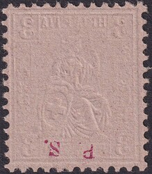 3c schwarz, 29.8.5 (Probedruck, gezähnt) Perforations-Probe, gut ...