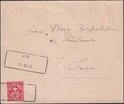BERN: JNS (Aushilfsstempel) auf 61B nach Bern, frischer Beleg in sehr ...