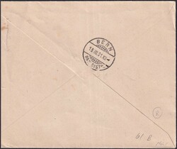 BERN: JNS (Aushilfsstempel) auf 61B nach Bern, frischer Beleg in sehr ...