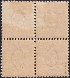 1Fr lila, 71D.b im ungestempelten Viererblock (mit zwei ** ...