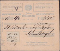 CLUS-BALSTHAL (Zwergstempel) auf 30Cts-Geldanweisung nach Mümliswyl, ...