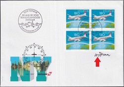1997, FDC Nr.918 (Nordatlantikflüge der Swissair) von GENEVE mit ...