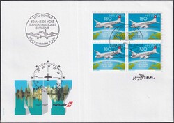 1997, FDC Nr.918 (Nordatlantikflüge der Swissair) von GENEVE mit ...