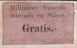 1871, BASEL 15.März, Bourbaki-Gratis-Vignette der ...