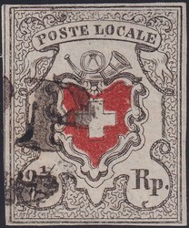 Type 30, 14I.1.01 (Erstdruck der Poste Locale) mit "Tessiner P.P." ...
