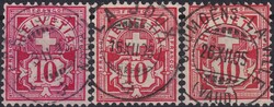 1882-1907, 18x 10c (rosa/rot, 61A+61B+Nr.83) - alle Marken mit ...