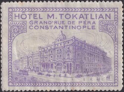 International, Konstantinopel (heutiges Istanbul), Hotelpost-Vignette ...