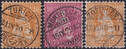 1862-1882, Sitzende Helvetia: 93 Marken meist mit sauberen ...