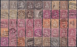 1862-1882, Sitzende Helvetia: 93 Marken meist mit sauberen ...