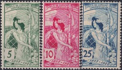 1900, 77C+78C+79C (UPU-Marken) ** postfrisch, fehlerfrei mit Attest ...