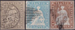 1852-1863, 16 Marken alle mit Kleinbefund Hermann, Kat: 4'200.-, ...