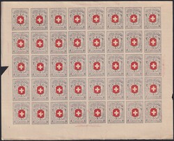 NEUENBURG, Nr.11 im kompletten Bogen zu 40 Marken, im Rand-Bereich ...