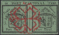 DOPPELGENF, Nr.3 mit zentrischer Rosette von Zürich, gut gelungene ...