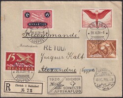 1926, Mittelholzer-Afrika-Flug mit F3+F8+F6+F11 nach Alexandria ...