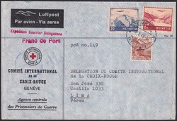 1948, LIMA (PERU) F27+F33, +Nr.257 auf Brief vom Komité ...