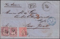 USA, Konsulats-Brief an "Th. de LUGE" von BRIENZ T. (BERN) 1.November ...