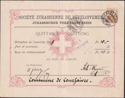 Porrentruy 1909-1912, Jurassischer Verkehrsverein (mit mittig ROTEM ...