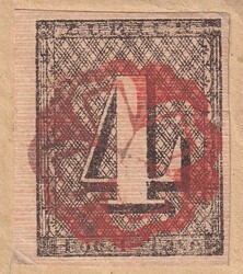 1843-1851, LA MERVEILLEUSE, Original-Umschlag für Fälschungen zu 50 ...