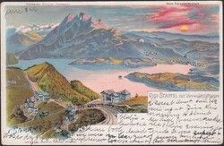 LUZERN, Totalansicht von RIGI-Staffel mit Vierwaldstättersee, wohl ...