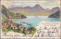 LUZERN, VITZNAU nach Freiburg (D) 1901, saubere Steinmann-Litho  ...