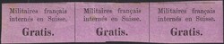 1871, Nr.1 (Bourbaki-Gratis-Vignette) im Dreierstreifen, ** ...