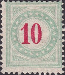 10c hellblaugrün, Nr.18A (K), sehr gut gezähnt ungebraucht mit ...