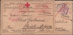1917+1918, Kriegsgefangenen-Post nach Italien, zwei sauber ...