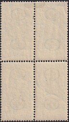 25c blau (Type I), 79A im Viererblock (unteren Marken ** postfrisch) ...