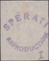 ZÜRICH 4, 1W (Type I), Sperati-Fälschung mit roter "Zürcher ...